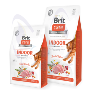Croquettes Brit Care Chat Sans Céréales 26% Poulet frais Aliment complet anti-boules de poils pour chat Adulte d’intérieur - Renforcement du système immunitaire